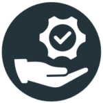 End to end support icon showing full service by apparel manufacturer Malaysia Tris Apparel