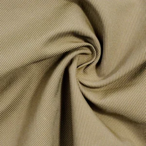 Cotton twill sustainable fabric material with diagonal weave texture

