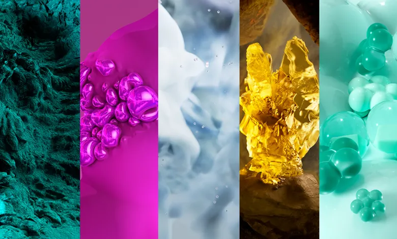 Spring/Summer 2026 fashion trends color palette featuring Electric Fuchsia, Blue Aura, Amber Haze, and Jelly Mint for apparel collections