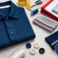 Polo shirt manufacturing production line assembling polo shirts